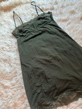 Victoria's Secret Olive Lace-Trim Camisole